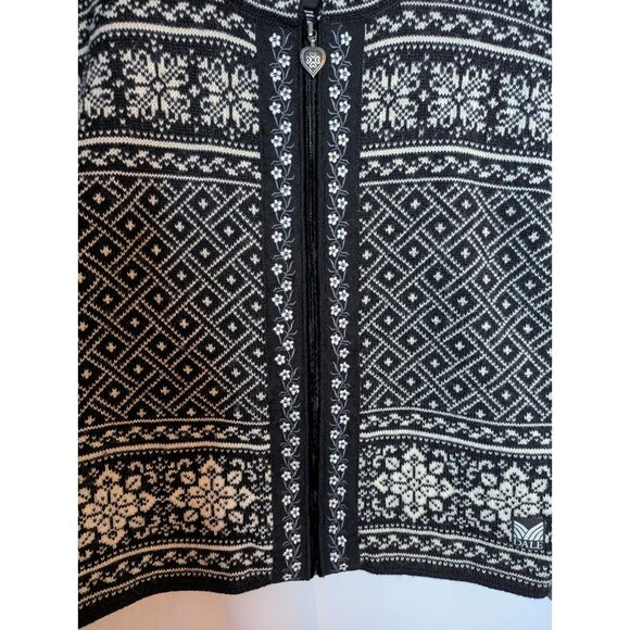 Dale of Norway New Wool Zip Sweater Cardigan Black & White Size S See Descriptio - Picture 3 of 14